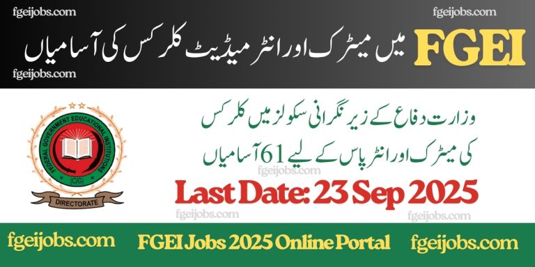 LDC and UDC Clerk Jobs 2025 in FGEI