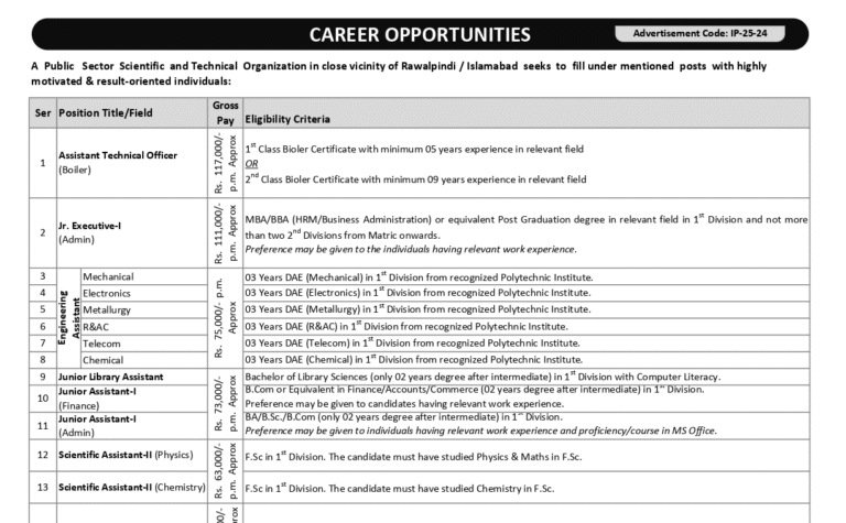 Pakistan Atomic Energy Islamabad Latest Jobs 2025 Advertisement Free Online Apply