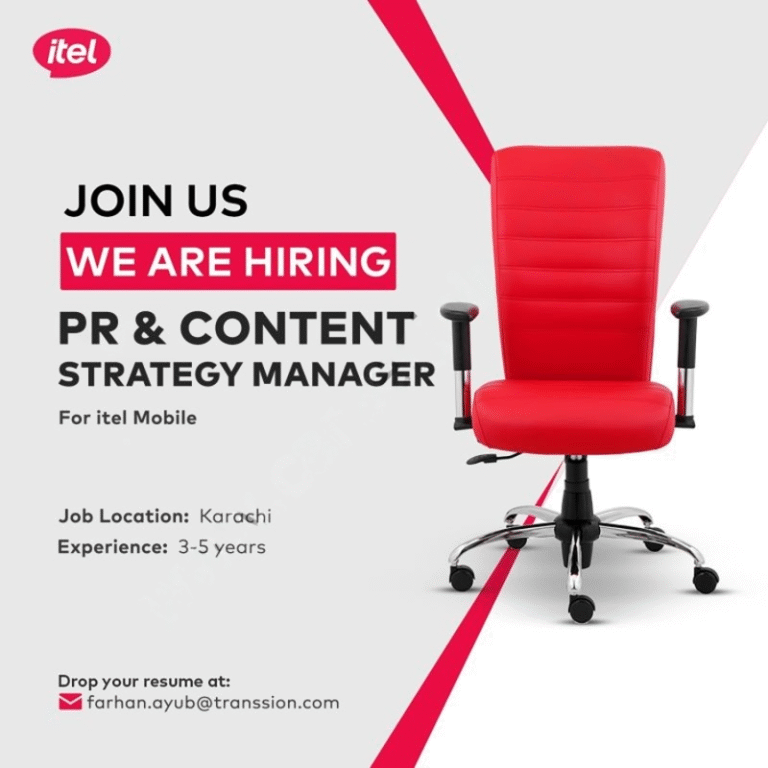 Itel Pakistan Jobs 2025 Free Online Apply Male Female