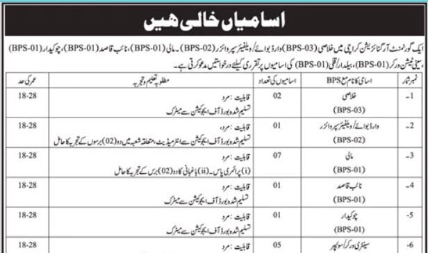 Government Organization Latest Jobs 2025 Advertisement Notice