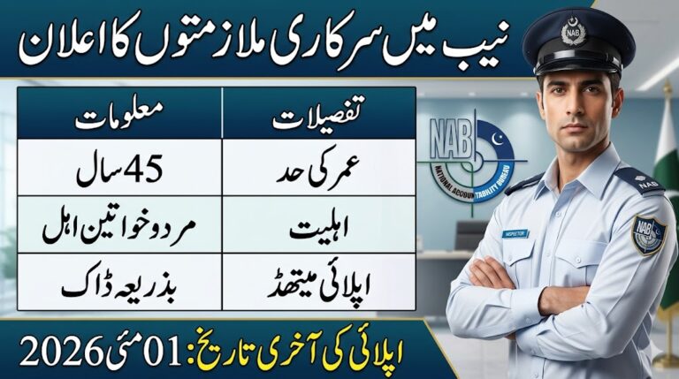 NAB Latest Jobs Advertisement 2026 National Accountability Bureau