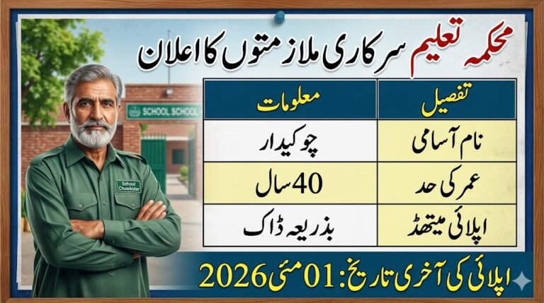 Elementary and Secondary Education Department Chowkidar Jobs 2026