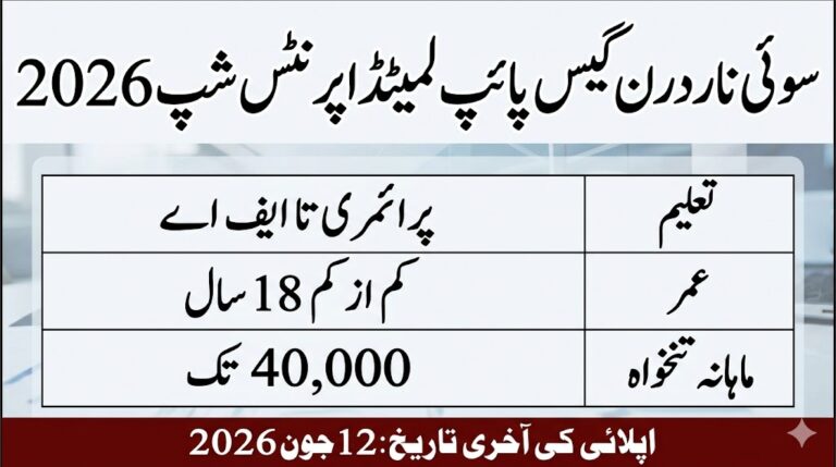 Sui Northern Gas Pipelines Limited SNGPL Apprenticeship 2026 Apply Now