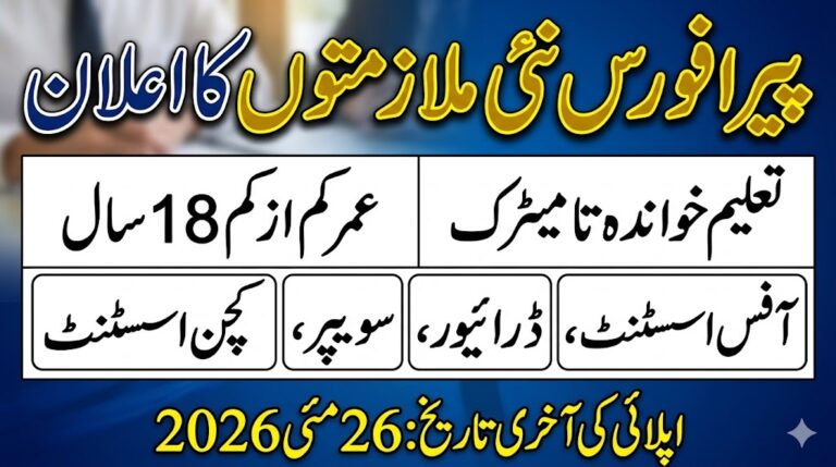 PERA Class IV Jobs 2026 Punjab Enforcement and Regulatory Authority