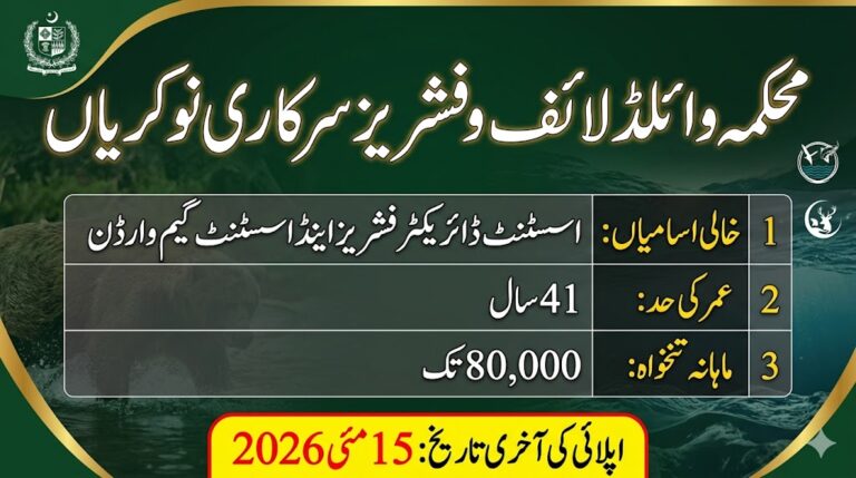 Wildlife And Fisheries Department Jobs 2026 Advertisement Notice