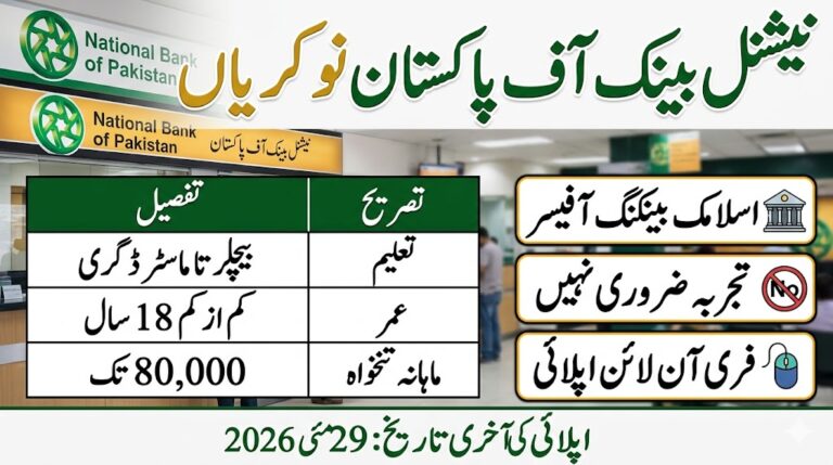 National Bank of Pakistan NBP Islamic Banking Officer Jobs 2026 Apply Online