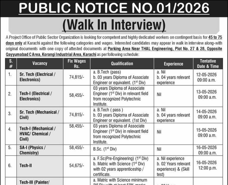 Pakistan Atomic Energy Jobs 2026 Walk In Interview