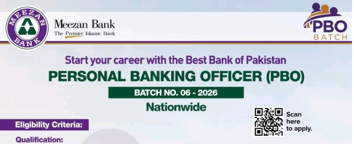 Meezan Bank Personal Banking Officer Jobs 2026 Apply Online