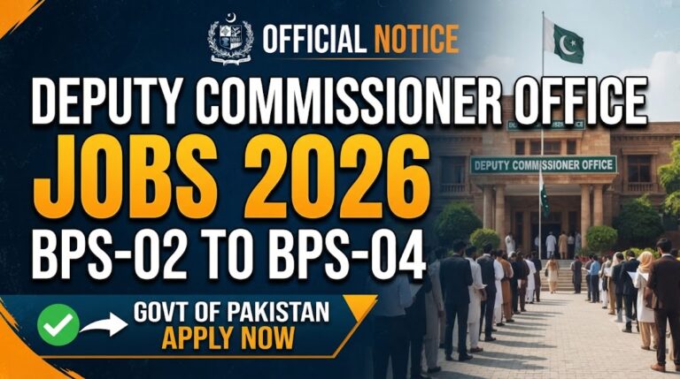 Deputy Commissioner Office Jobs 2026 BPS-02 TO BPS-04 Advertisement