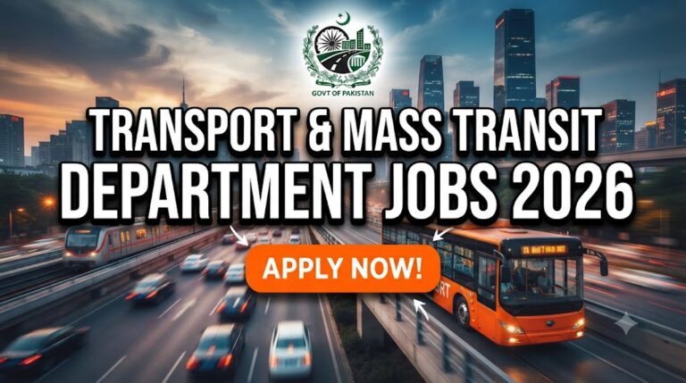 Transport And Mass Transit Department Jobs 2026 Advertisement