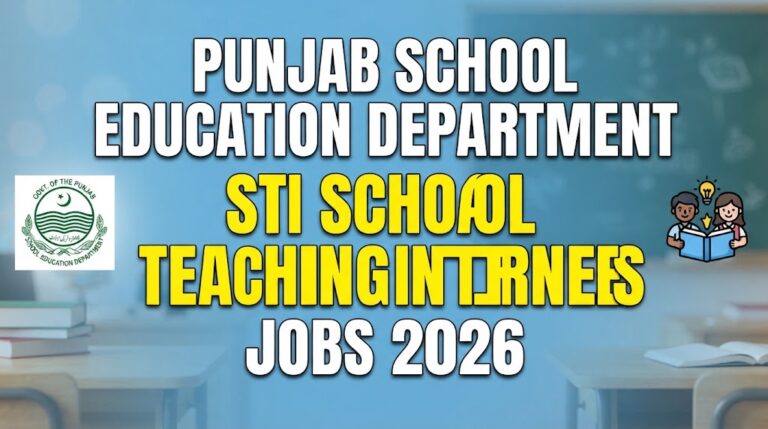 Punjab School Education Department STI School Teaching Internees Jobs 2026 Online Apply